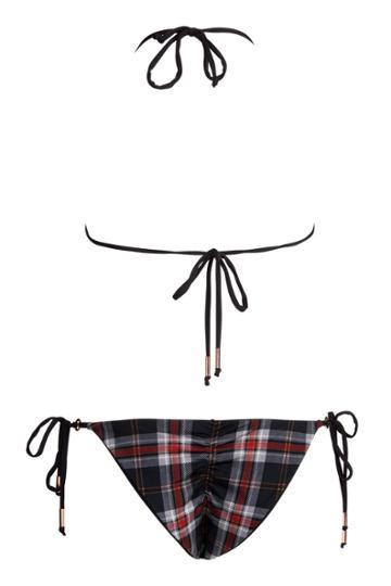 Plaid / Jet Black Bardot Bottom