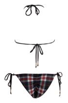 Plaid / Jet Black Bardot Bottom