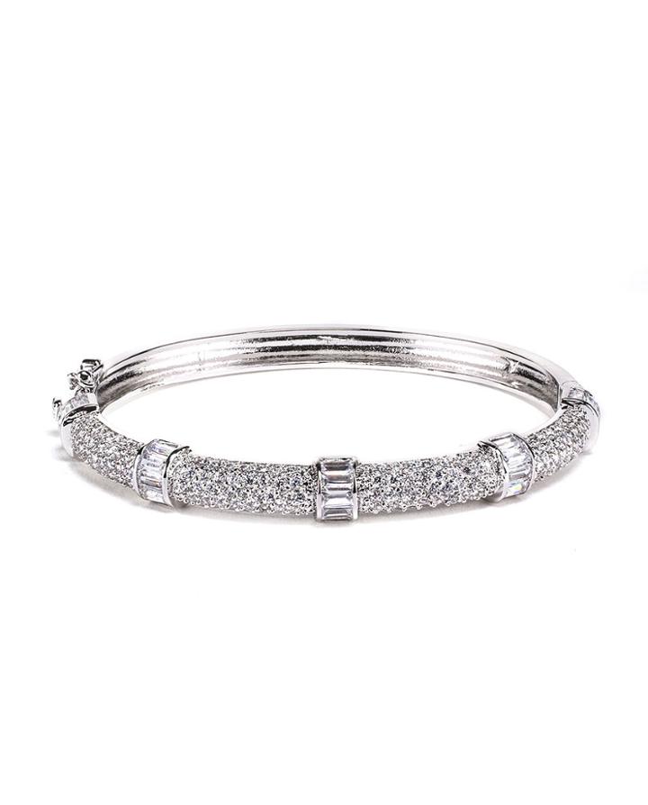 Cz By Kenneth Jay Lane - Invisible Set Bangle