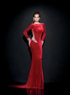 Tarik Ediz - Crystal Embellished Back Long Dress 92500