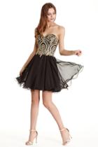 Aspeed - S1716 Gilded Sweetheart A-line Homecoming Dress