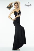 Alyce Paris B'dazzle - 35818 Dress In Black Nude