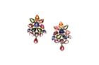 Tresor Collection - Multicolor Stone Earring In 18k Gold Yellow Gold