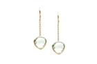 Tresor Collection - 18k Yellow Gold Earring With Green Amethyst Heart Shape