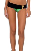 Del Mar Swimwear - Green Abey Tropical Print Bikini Bottom