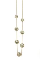 Tresor Collection - Sky Blue Topaz Origami Sphere Balls Necklace In 18k Yellow Gold