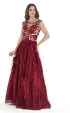 Morrell Maxie - 15672 Beaded Lace Floral Evening Gown