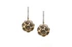 Tresor Collection - Smoky Quartz Ball Earrings With Diamond Huggies In 18k Yellow Gold