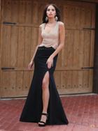 Thick Strap Sweetheart Neckline With Side Slit Jersey Dress
