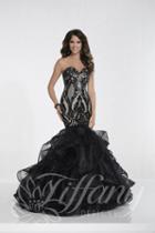 Tiffany Designs - 16290 Sequined Sweetheart Ruffled Mermaid Gown