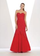 May Queen - Sweetheart With Beaded Lace Applique Trumpet Dress Rq7445