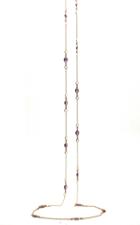 Tresor Collection - Rainbow Moonstoe & Amethyst Necklace In 18k Yellow Gold