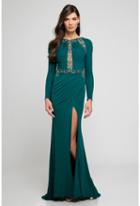 Terani Evening - 1722e4193 Long Sleeve Embellished Evening Gown