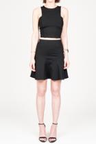 Donna Mizani - Mini Flounce Skirt In Black
