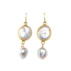 Mabel Chong - Circle Pearl Drop Earrings