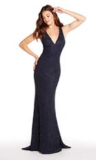 Alyce Paris - 60156 Deep V-neck Diamond Lace Sheath Gown