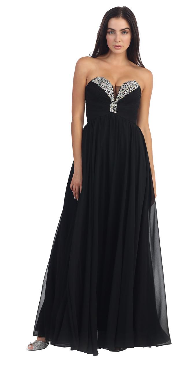Dancing Queen - Dazzling Beaded Sweetheart Corset Long Gown 8693
