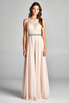 Aspeed - L1886 Floral Lace Jeweled Evening Dress