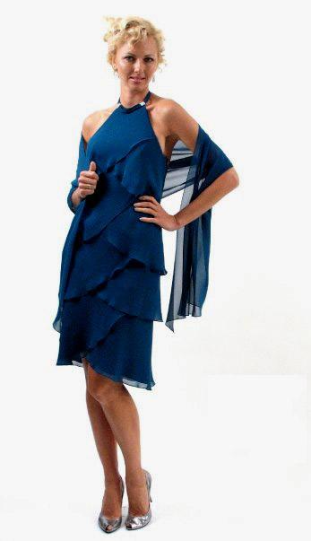 Daymor Couture - Halter Neck Layered Sheath Dress 9010