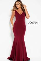Jovani - 51118 Fitted V-neck Mermaid Dress