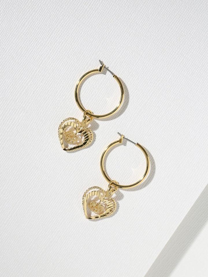 Montce Swim - Vanessa Mooney X Gold Adorar Heart Earrings