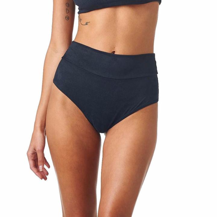 Montce Swim - Black Faux Suede High Rise Bottom