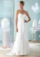 Enchanting By Mon Cheri - 215108w Lace Sweetheart Chiffon A-line Dress