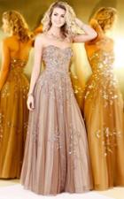 Shail K - Gossamer Strapless Sweetheart A-line Evening Gown 1124