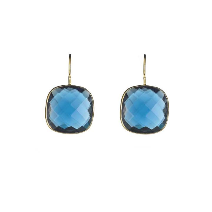 Margaret Elizabeth - Cushion Cut Drops Navy Quartz