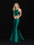 Madison James - 18-689 Embellished Halter Mermaid Dress