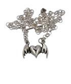 Femme Metale Jewelry - Little Winged Heart Necklace