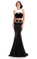 Johnathan Kayne - 7057 Two Piece Jersey Knit Dress With Open Back