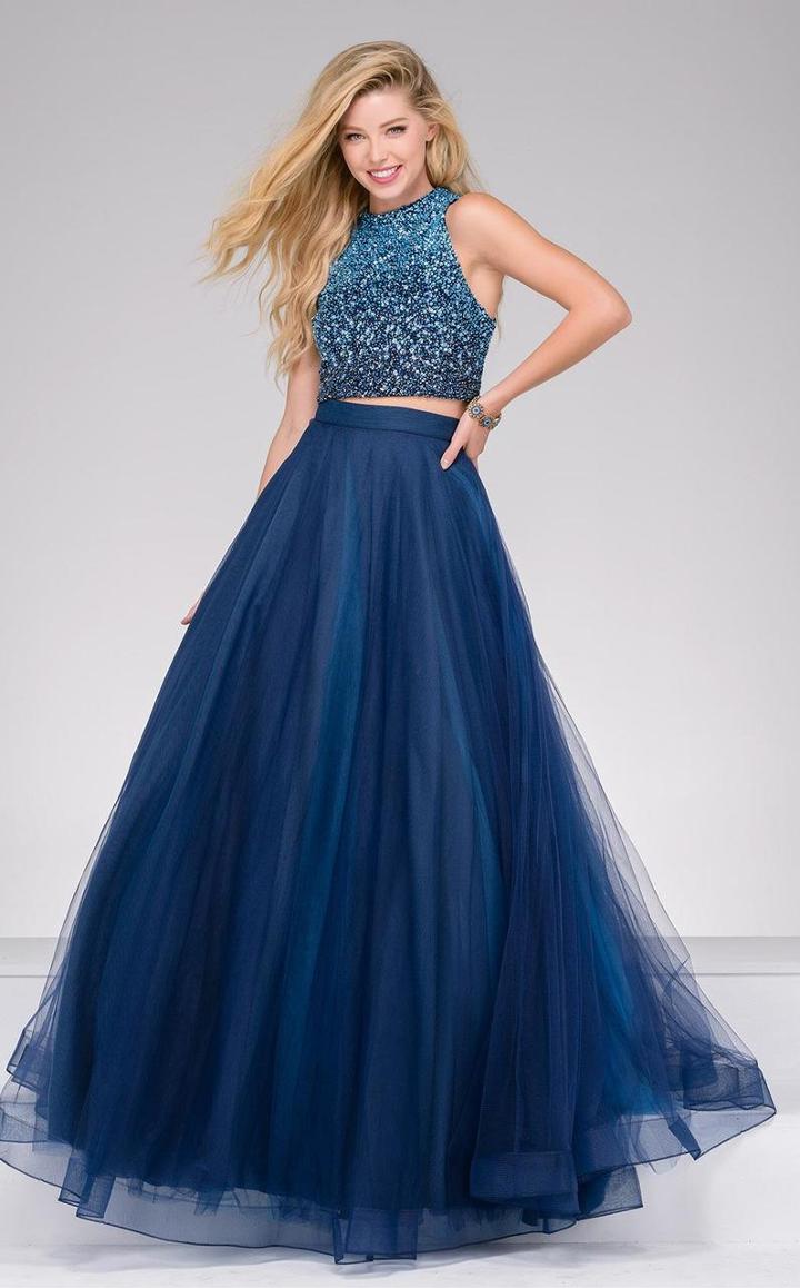 Jovani - 49422 Two-piece Gradient Jeweled Gown