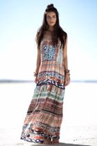 Johanne Beck - Maxi Tiered Dress Color: Multi Ethnic
