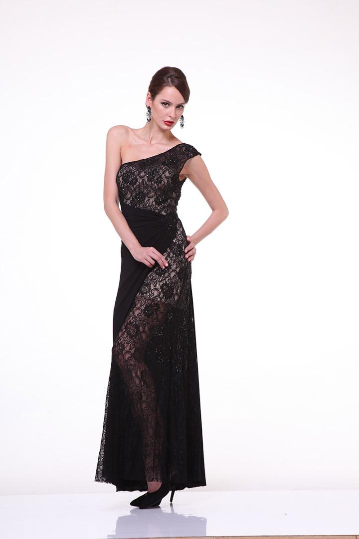 Cinderella Divine - Asymmetric Lace Sheath Dress
