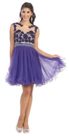 Astonishing Embroidered Bateau Neck A-line Dress