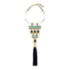 Ben-amun - St. Tropez Clear Collar With Pryamid Pendant