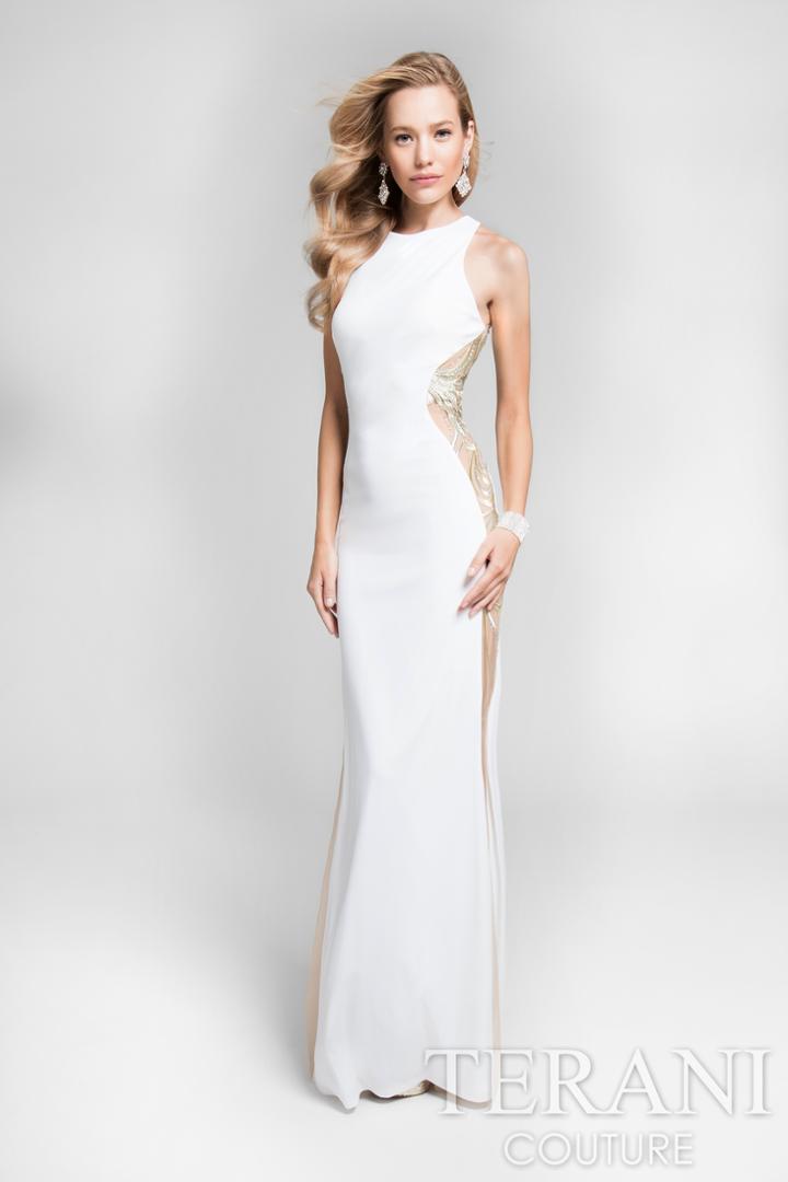 Terani Prom - Seductive Sheer Side Paneled Mermaid Gown 1715p2973