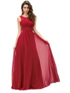 Dancing Queen - Lovely Ruched Illusion Sweetheart Chiffon A-line Dress 9111