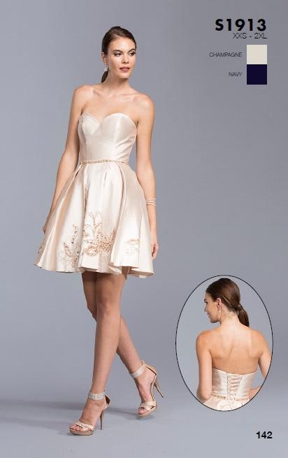 Aspeed - S1913 Beaded Strapless A-line Homecoming Dress
