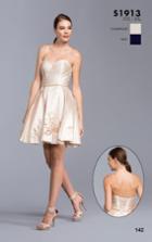 Aspeed - S1913 Beaded Strapless A-line Homecoming Dress