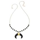 Heather Hawkins - Pharoah Necklace - Double Horn - Black Or White