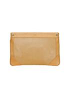 Mofe Handbags - Lacuna Sleek Clutch Tan/gunmetal / Genuine Leather