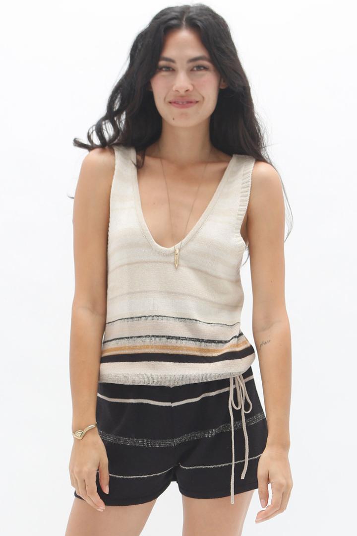 Goddis - Travis Romper In Coastal Sand