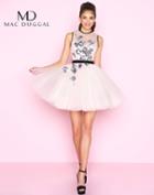 Mac Duggal - 40915n Floral Embroidered Lace A-line Dress