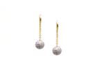 Tresor Collection - Diamond Lente Dangle Earrings In 18k Rg