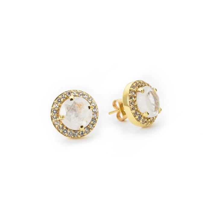 Margaret Elizabeth - Pave Studs Moonstone