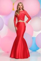 Zoey Grey - Two-piece High Neck Long Sleeve Dress 31079