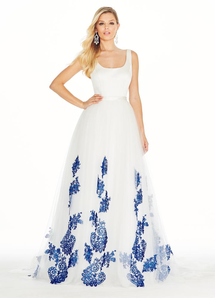 Ashley Lauren - 1323 Embroidered Lace Applique Tulle Ballgown