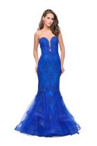 La Femme Gigi - 26219 Strapless Beaded Lace Mermaid Gown